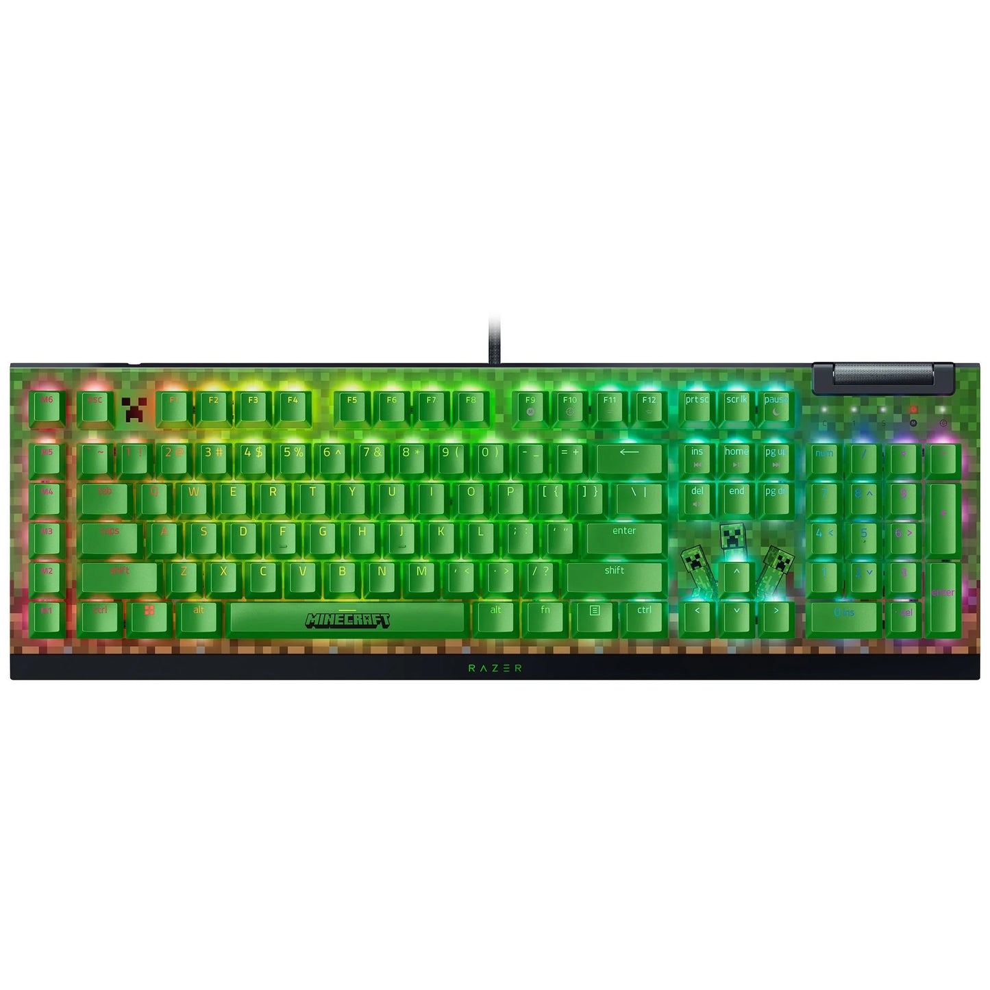 Blackwidow V4 X Wired Mechanical Gaming Keyboard (Green Switch), Minecraft Edition