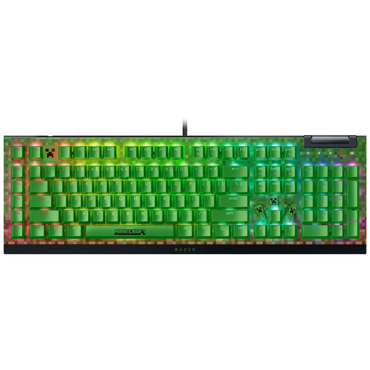 Blackwidow V4 X Wired Mechanical Gaming Keyboard (Green Switch), Minecraft Edition