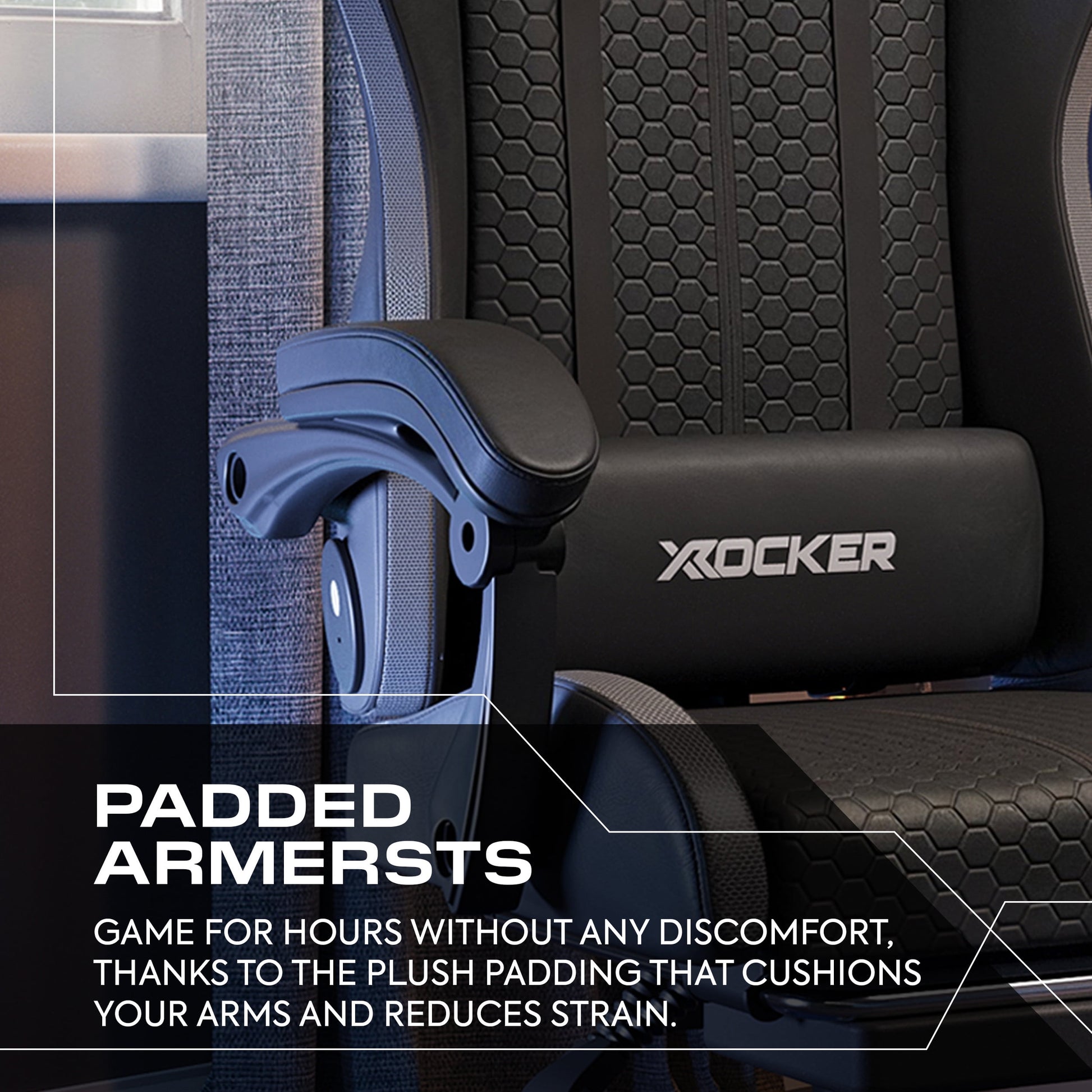 Ultimate Comfort with the Honeycomb Black Faux Leather Gaming Chair - Ergonomic Design for Gamers and Professionals