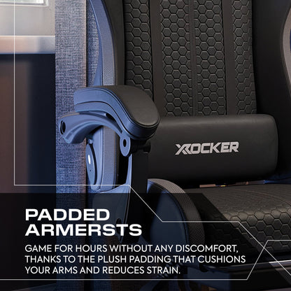 Ultimate Comfort with the Honeycomb Black Faux Leather Gaming Chair - Ergonomic Design for Gamers and Professionals