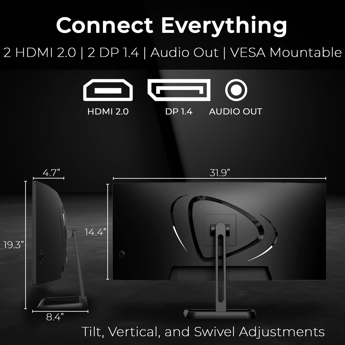 Transform Your Workspace with the 34" Curved Ultrawide Business Monitor - Stunning 3440x1440 Resolution & 100Hz Refresh Rate