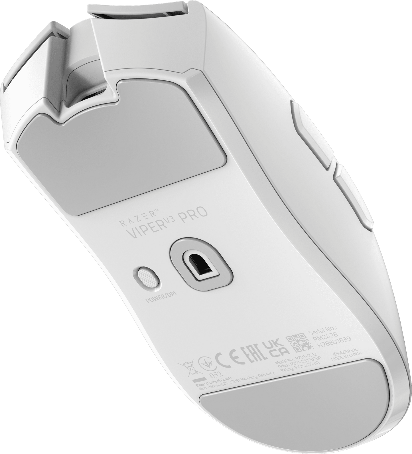 Viper V3 Pro Lightweight USB Wireless Symmetrical Esports Gaming Mouse, 2.4Ghz, 55G, White