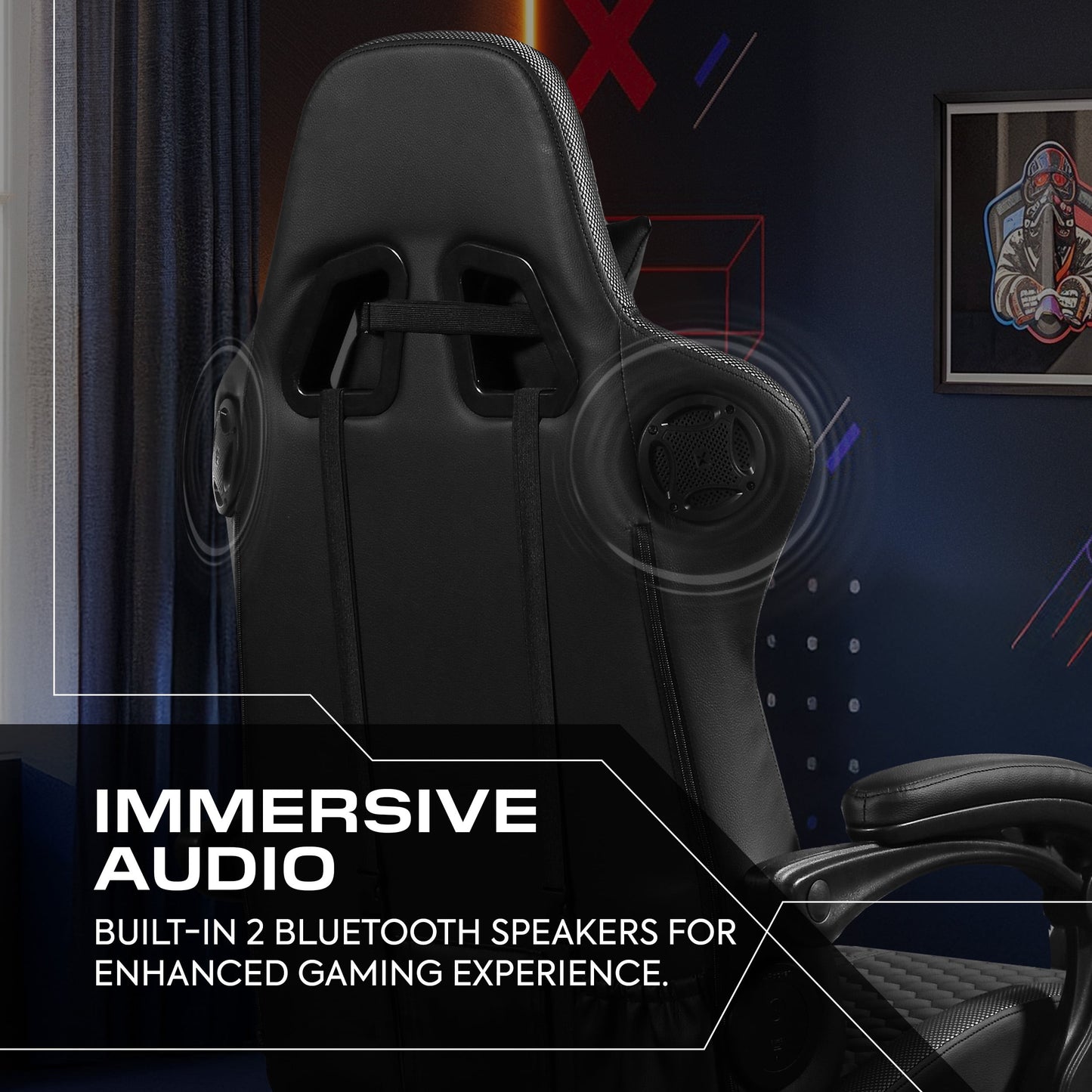 Ultimate Comfort with the Honeycomb Black Faux Leather Gaming Chair - Ergonomic Design for Gamers and Professionals