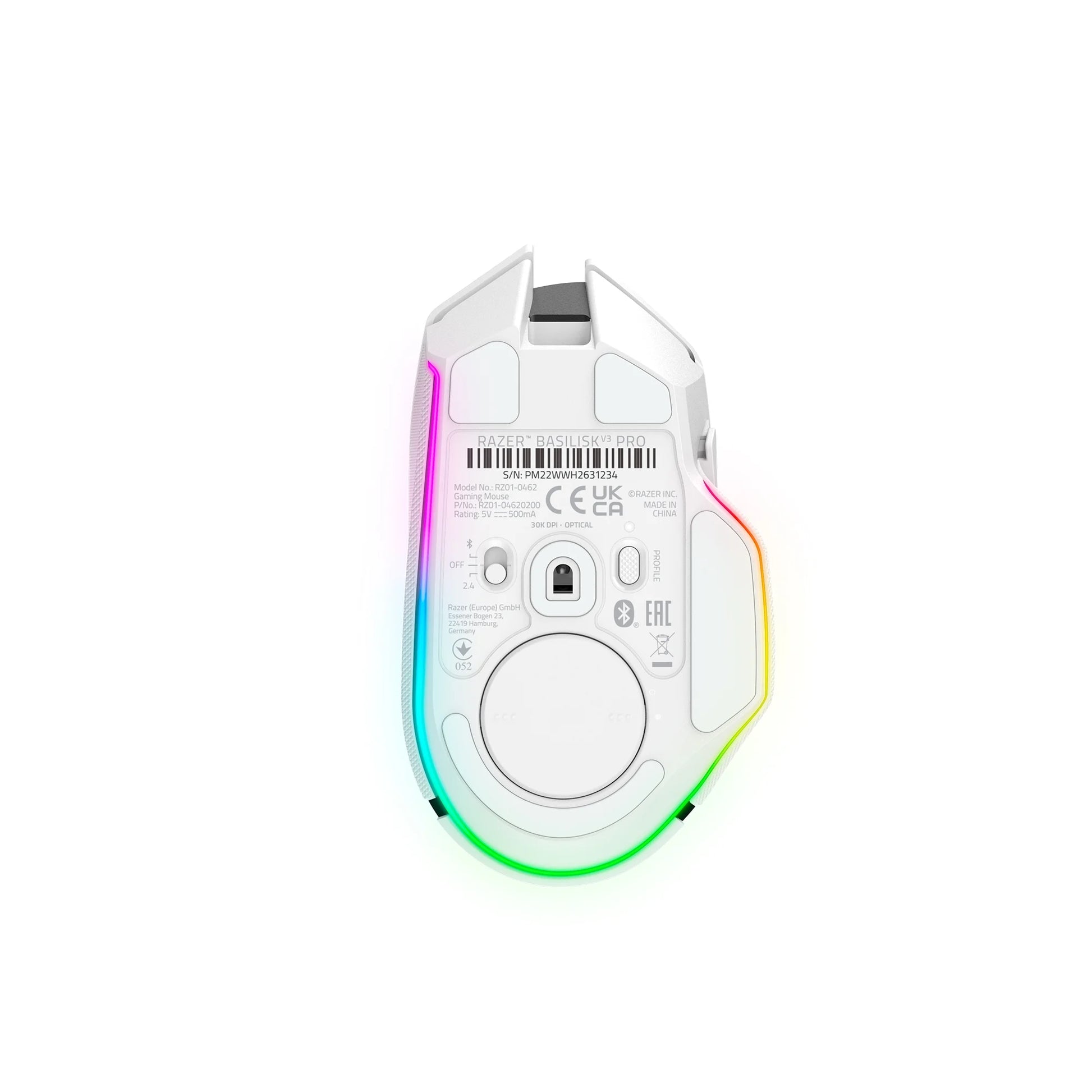 Elevate Your Game with the Razer Basilisk V3 Pro Wireless Gaming Mouse - Unmatched Precision and Customization in White