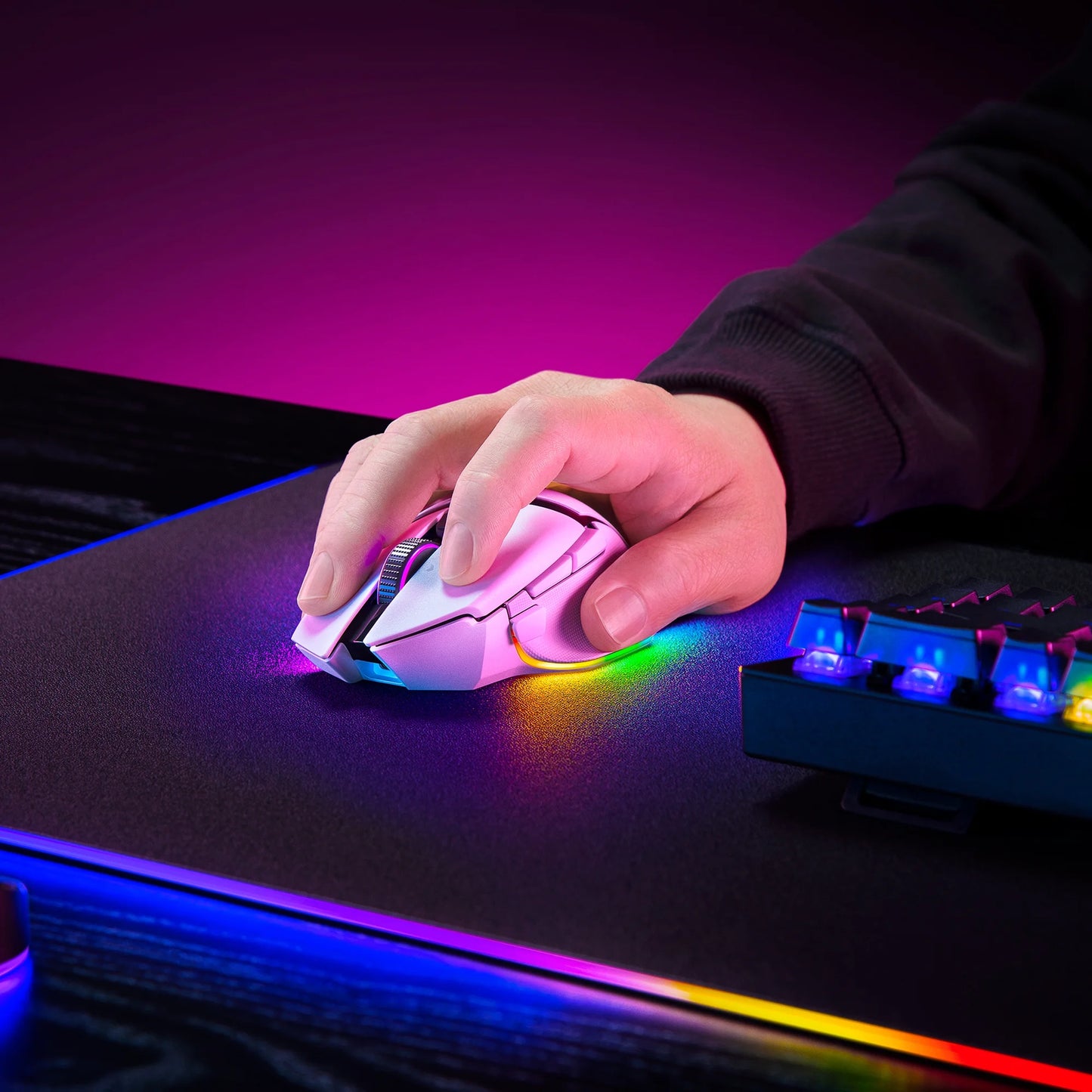 Elevate Your Game with the Razer Basilisk V3 Pro Wireless Gaming Mouse - Unmatched Precision and Customization in White