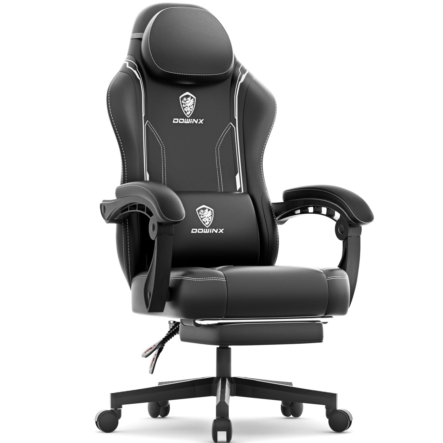 Ultimate Comfort Gaming Chair with Pocket Spring Cushion - Ergonomic Design, Adjustable Features, and Massage Lumbar Support for Office and Gaming Enthusiasts - Supports Up to 300 lbs in Sleek Black