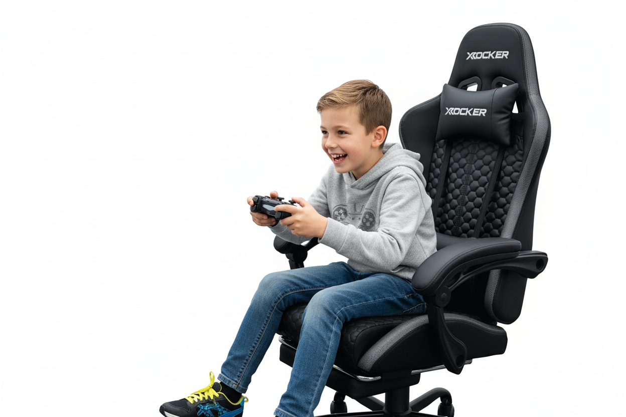 Ultimate Comfort with the Honeycomb Black Faux Leather Gaming Chair - Ergonomic Design for Gamers and Professionals
