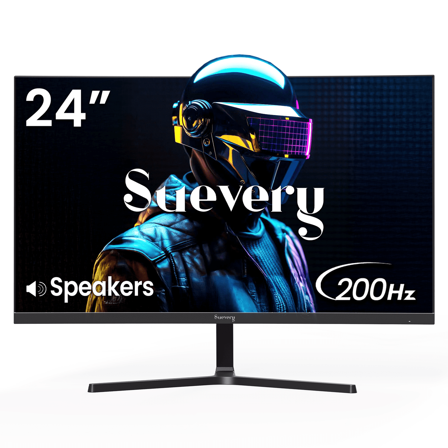 Experience Unmatched Gaming Performance with the Suevery 24" 200Hz IPS Monitor - FHD 1080P, Built-In Speakers, and Stunning Color Accuracy!