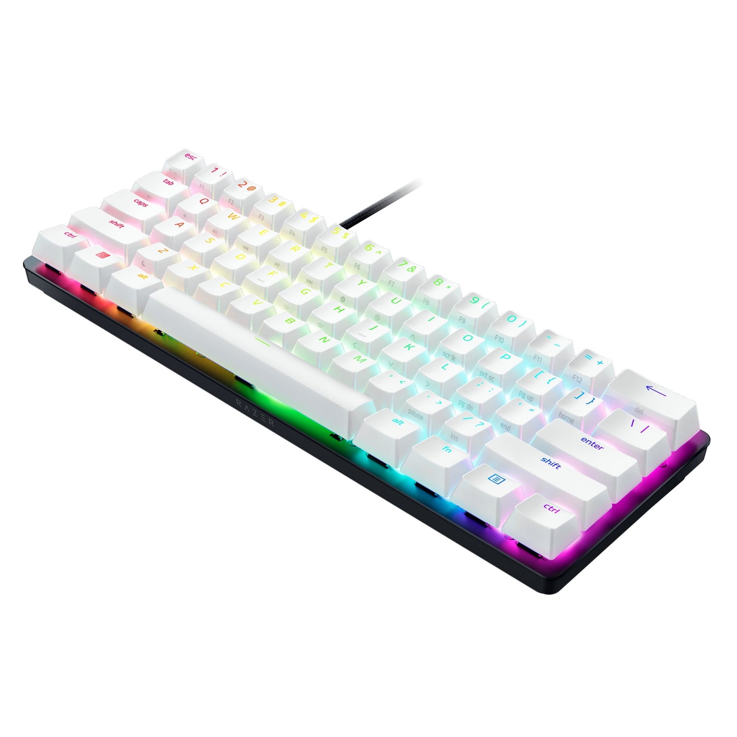 Huntsman Mini Special Edition, 60% Form Factor, Linear Optical PC Gaming Keyboard, Black/White