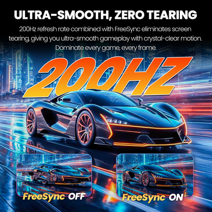 Experience Unmatched Gaming Performance with the Suevery 24" 200Hz IPS Monitor - FHD 1080P, Built-In Speakers, and Stunning Color Accuracy!