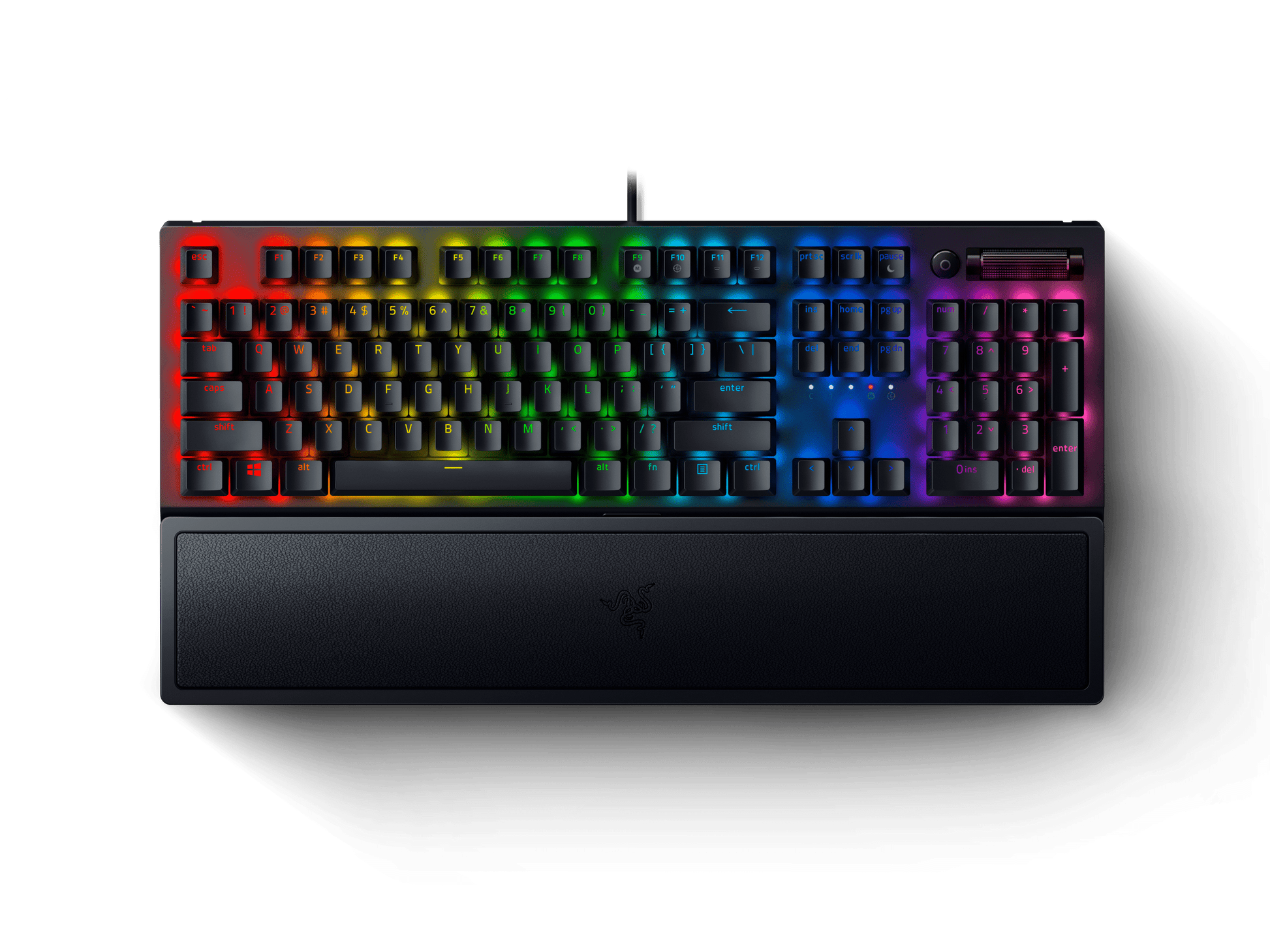 Blackwidow V3 Full Size Mechanical Gaming Keyboard for PC, Chroma RGB, Wrist Rest, Black