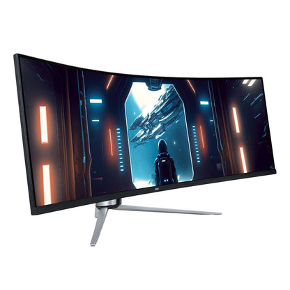 Immerse Yourself in Gaming with the 49" Curved Dual FHD Monitor - Stunning 3840 x 1080 Resolution and 144Hz Refresh Rate