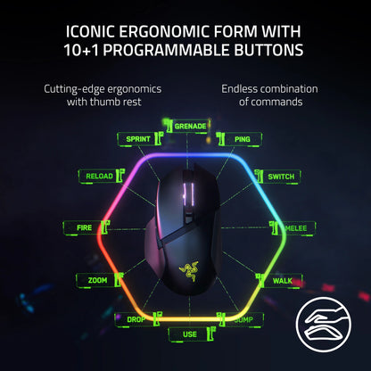 Elevate Your Game with the Razer Basilisk V3 Pro Wireless Gaming Mouse - Unmatched Precision and Customization in White