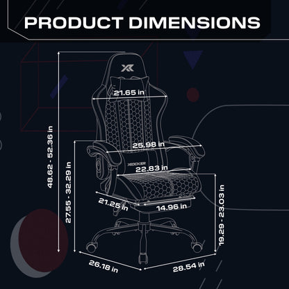 Ultimate Comfort with the Honeycomb Black Faux Leather Gaming Chair - Ergonomic Design for Gamers and Professionals