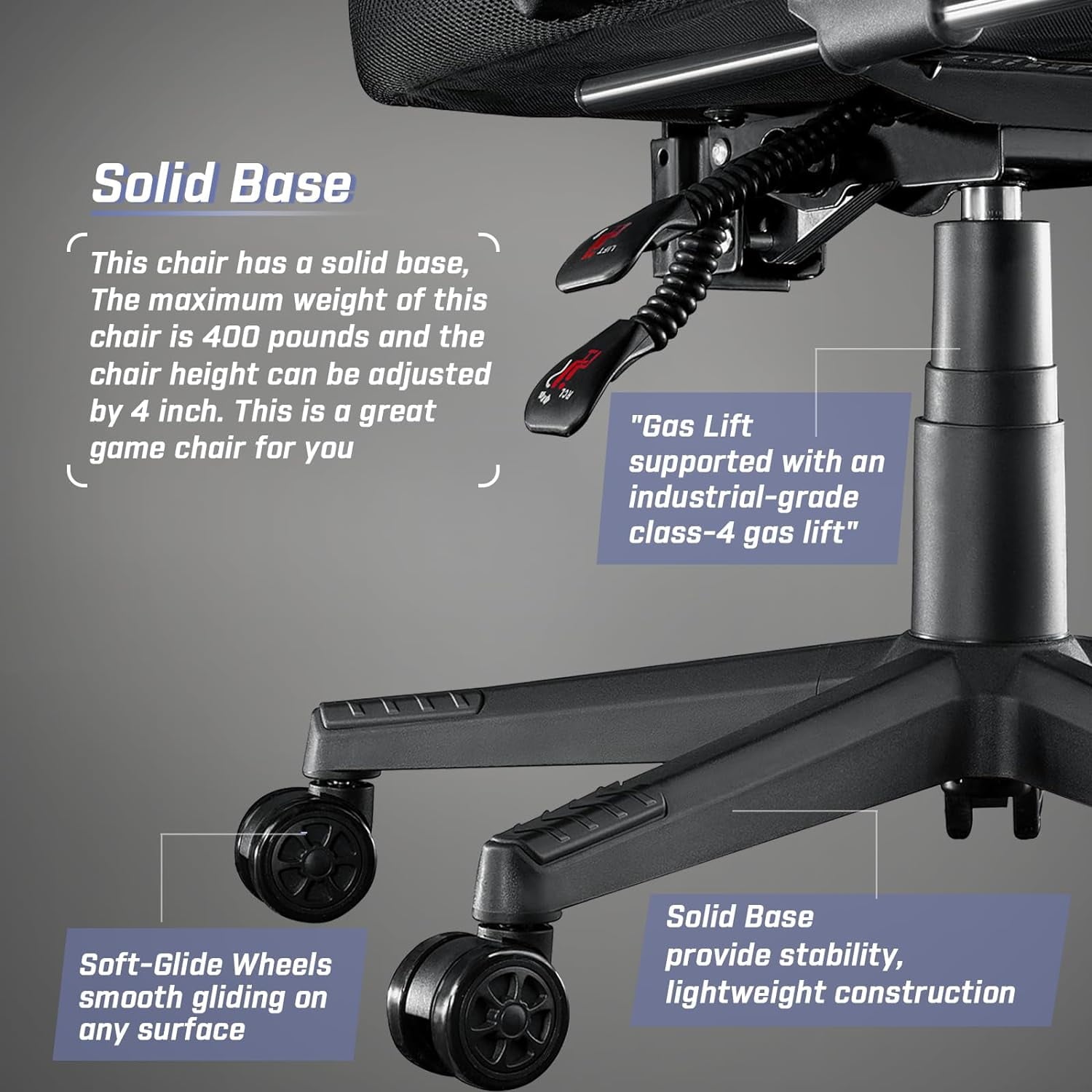 Ultimate Gaming Chair with Footrest and Massage - Ergonomic PU Leather Design for Big and Tall Gamers, Featuring Headrest and Lumbar Support