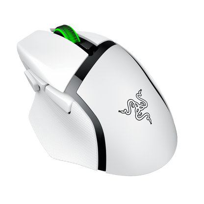 Basilisk V3 X Hyperspeed RBG Optical Bluetooth Gaming Mice, White
